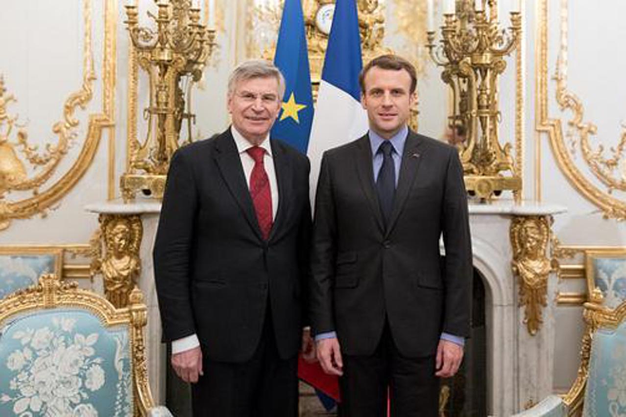 Filip Vučak i Emmanuel Macron