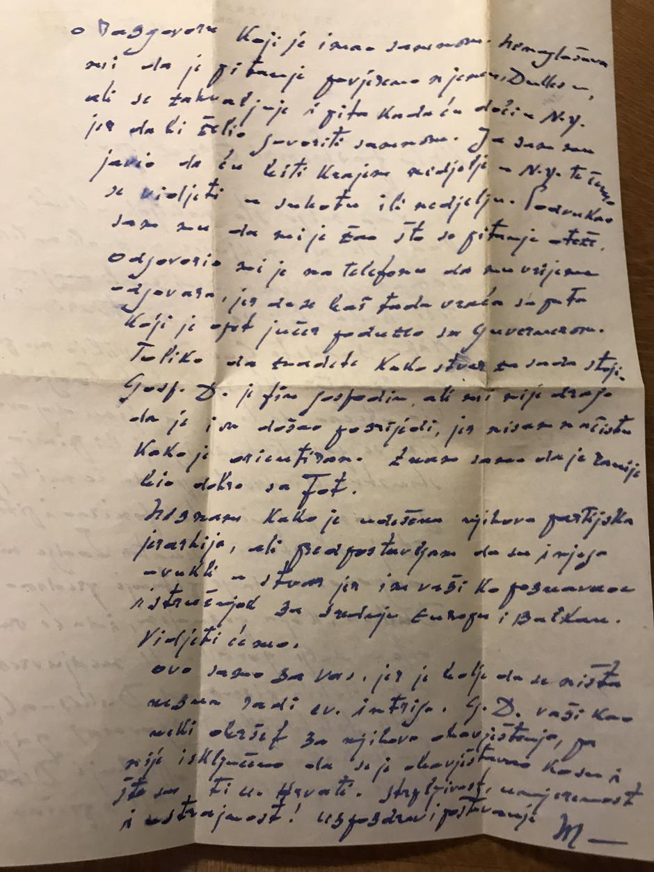 Pismo Ivana Meštrovića